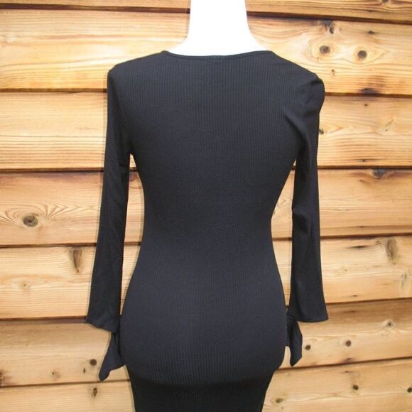 Monrow Black Midi Body Con Dress - Picture 9 of 11